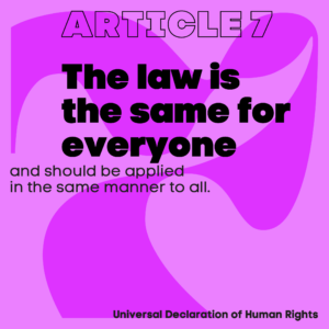 The law is the same for everyone